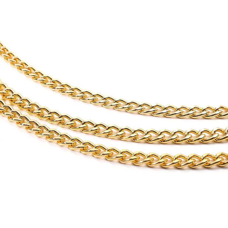 Boho Sexy Frauen Mode Gürtel Hüfte Hohe Taille Gold Silber Farbe Schmale Metall Körper Kette Chunky Fransen Neue – Detail 6