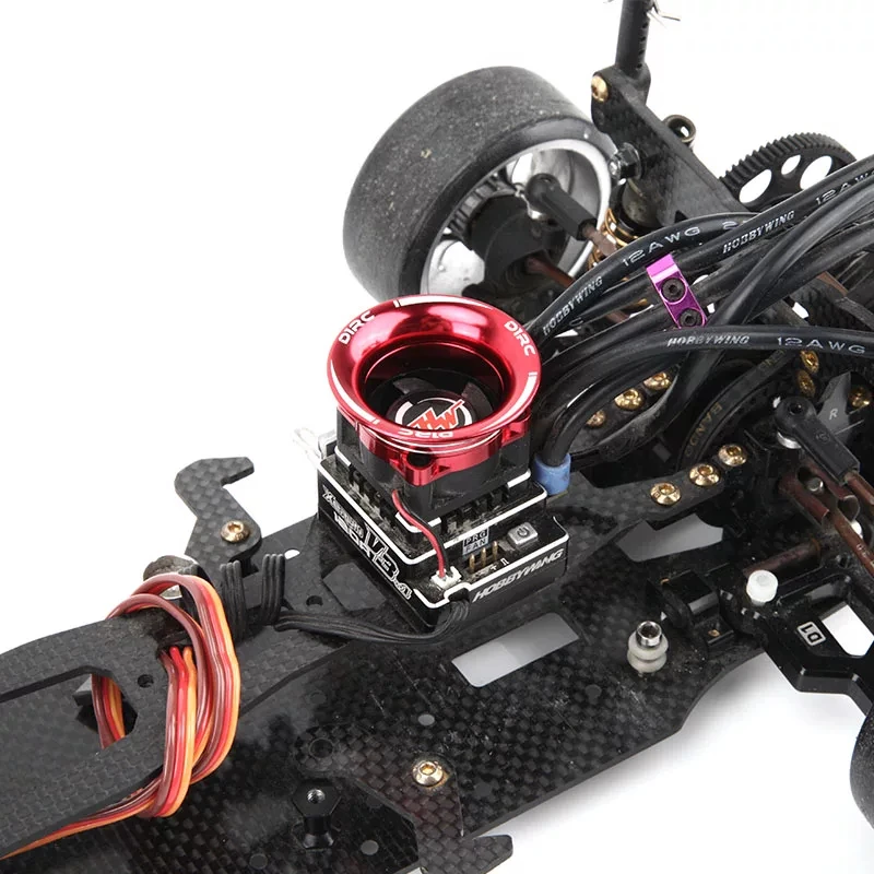 D1RC 25x25mm Metal Cooling Mod RC Drift Racing Car Upgrade Replacement Metal Fan Cover Efficient Heat Flow Vent Cooling Channel view 5