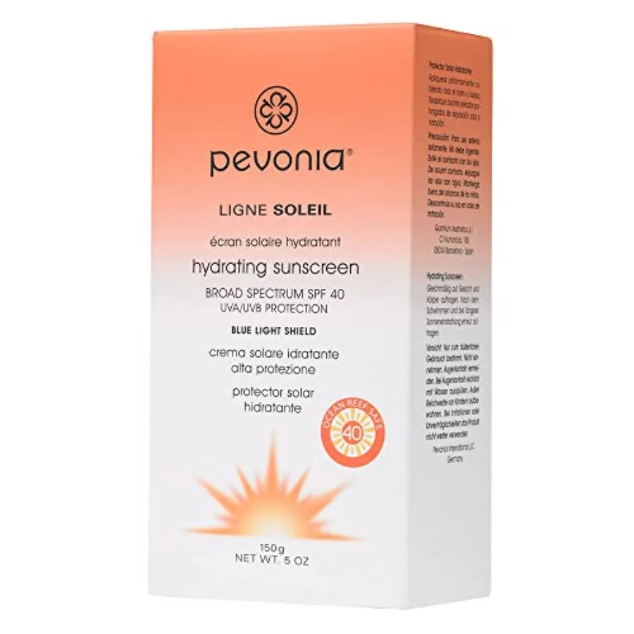 Hydrating Sunscreen Broad Spectrum SPF 40 for daily facial use, lightweight gel formula, translucent finish, non-greasy hydrati