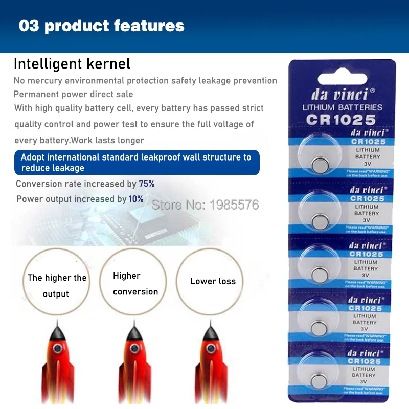 بطارية ليثيوم عالية السعة CR1025 3 فولت ، 15 قطعة ، زر خلية ، آلة حاسبة ، للأجهزة الطبية ، لعبة ، بطارية رقمية