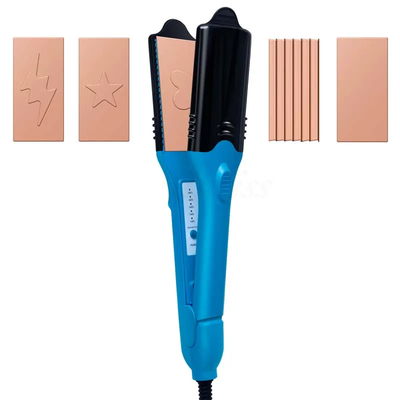 Popular Electric Perm Pattern Popiron 3D Printing With 4 Interchangeable Boards Crimping Electric Perm Machine