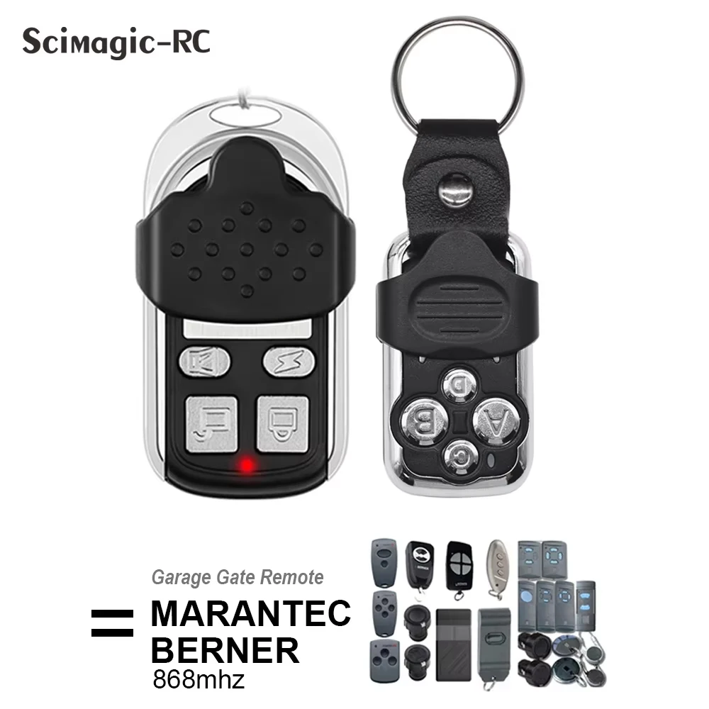 

2 стиля пультов дистанционного управления HSM4 HSE2 868 для Marantec D302 868.3 МГц, для гаражных ворот BERNER BHS121 153 (клон)