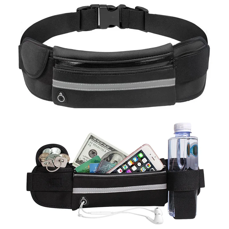 Running Waist Bag Waterproof Sports Belt Gym Bag Phone Holder for Women Men Hold Water Bicycle Run Belt Waist Pack Wallet