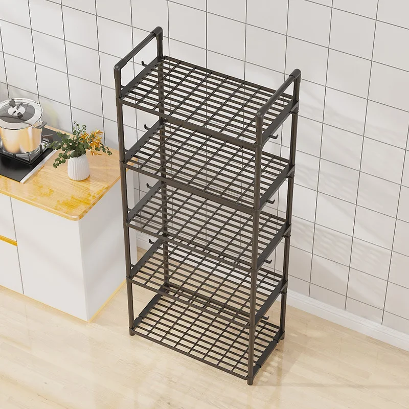 Kitchen Storage Rack Floor Standing Multi-layer Household Microwave Stove Easy To Assemble Bathroom Kitchens Storage Rack