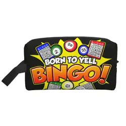 Cute Bingo Paper Game Travel Toiletry Bag Women Cosmetic Makeup Bag Beauty Storage Dopp Kit
