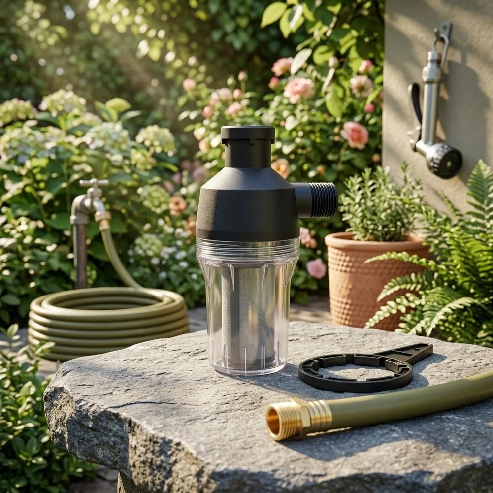 250 Mesh In-Line Water Filter Strainer With Stainless Steel Screen For Garden Hose Pump Pressure Washer Irrigation System