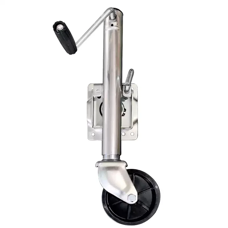 Solid Wheel Sidewind Round Swivel Trailer Jack With Bolt On Capacity  Jockey Wheel Boat RV Parts Accessories