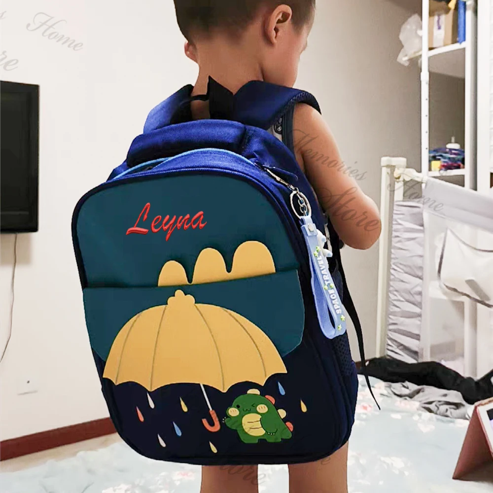 Kindergarten Boys Girls Cute Umbrella Backpack Personalized Name Little Kids Schoolbag New Cartoon Children's Day Gif Snack Bag