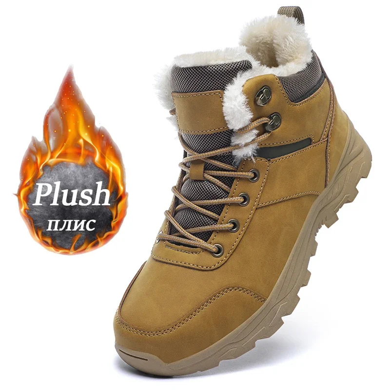 Brand Winter Snow Boots Men Sneakers Climbing Casual Shoes Non-Slip Unisex Outdoor Sports Hiking Boots Fast Shipping Size 39-48