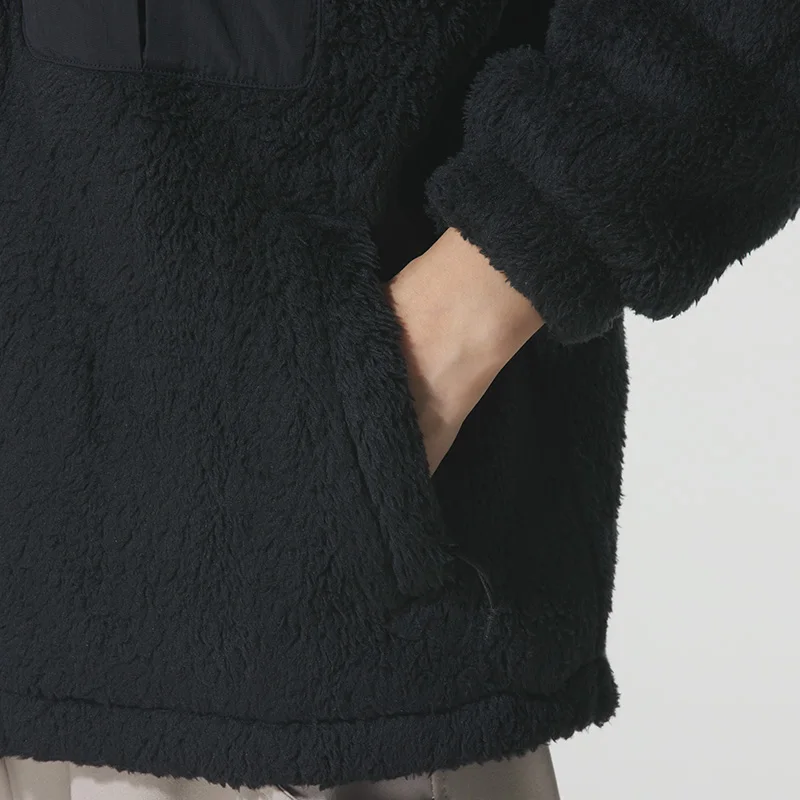 Underarmour Ua المرأة الوقوف طوق صوف الضأن سترة في الهواء الطلق الدافئة يندبروف مريحة سترة أنيقة تحمل شعار لعبة البيسبول 1389365-001 #4