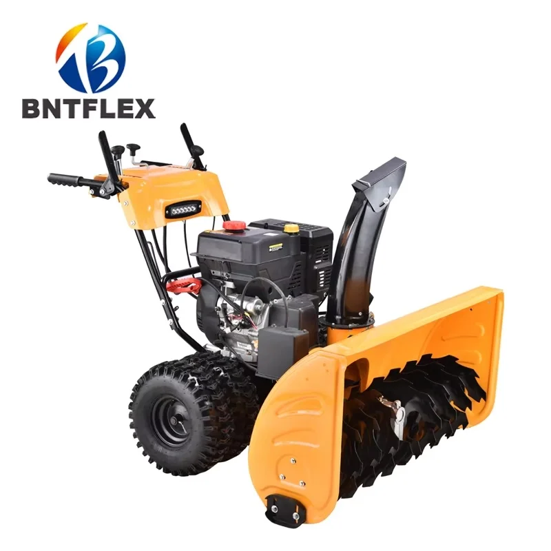 

15hp Walk-behind sweeper area snow sweeper snow wear-resistant pavement machine small snow sweeper fuel snow thrower