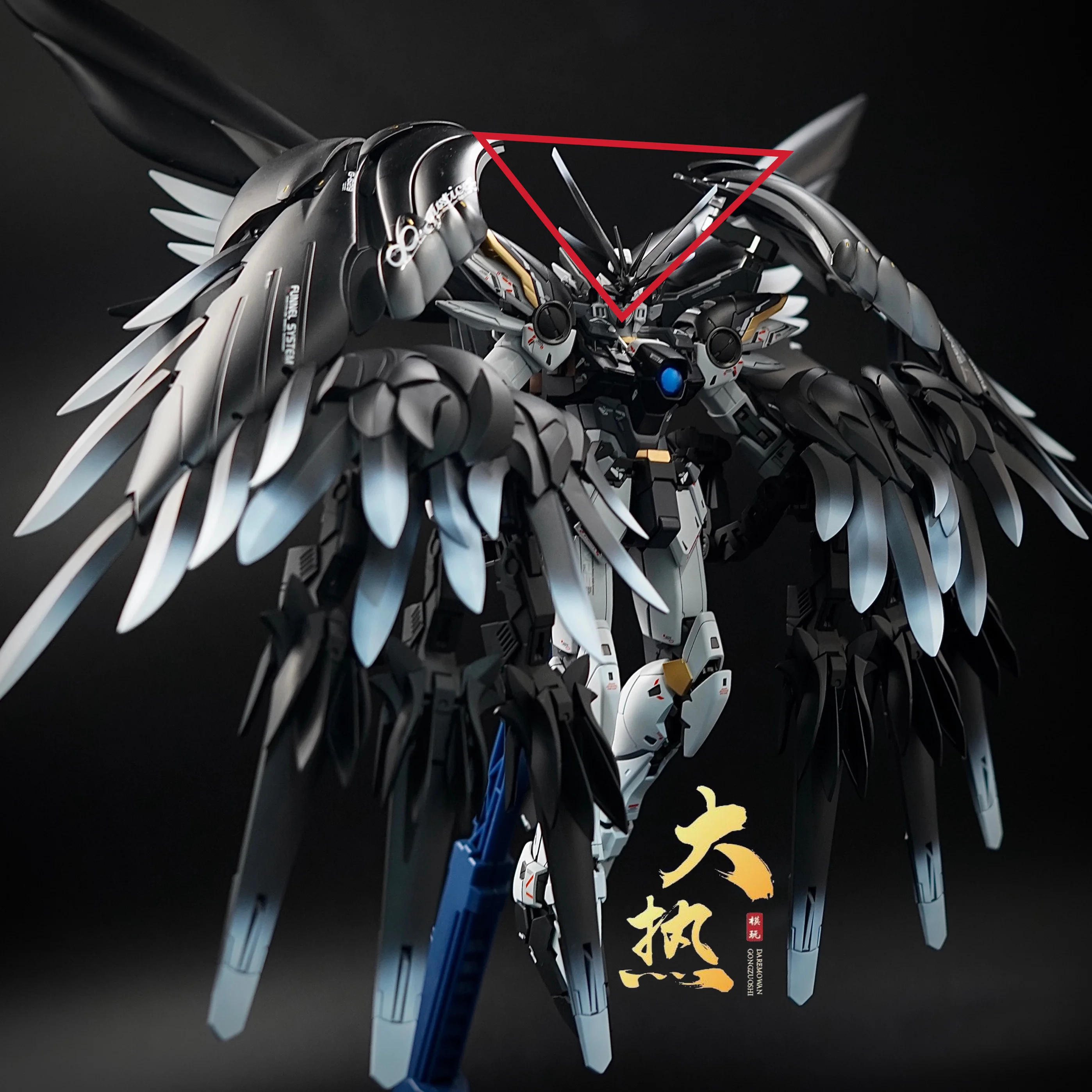 Bandai-MG 1/100 Wing Gundam ontariKa Anime Action Figures Assembler Modèle Jouets, Version Modifiée par Document, Kuroyukihime, Cadeau Original