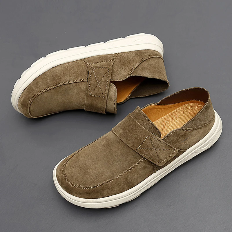 The brand has handmade leather loafers for men, casual soft shoes, light and comfortable shoes, and large sizes 38-47