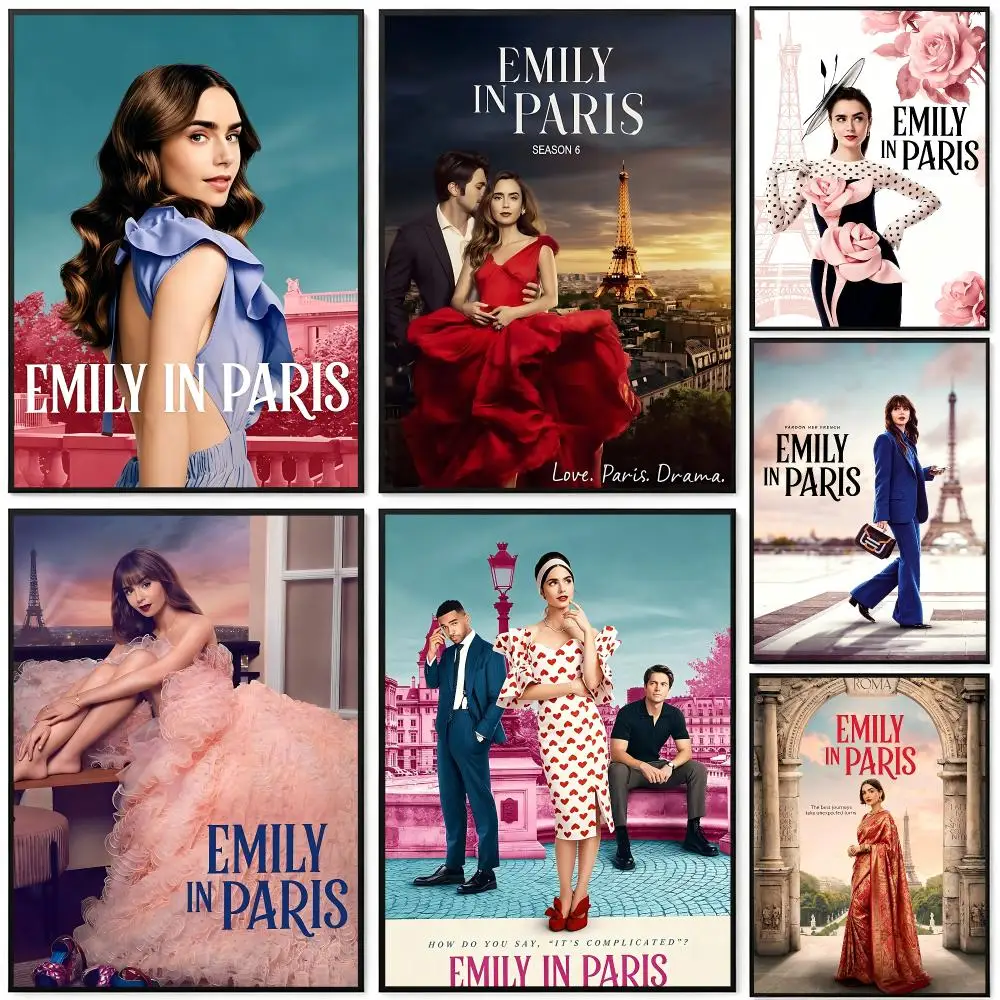 series Emily in Paris Poster Poster HD Frameless Fresh Natural Style Wall Art Home Decor For Living Room Bedroom Gift