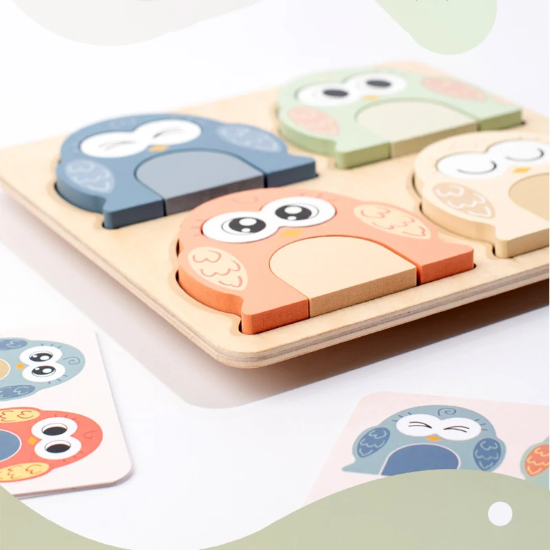 Giochi di abbinamento in legno Montessori puzzle di espressione giocattoli educativi attività di apprendimento forma di colore cognitivo Match giocattolo sensoriale