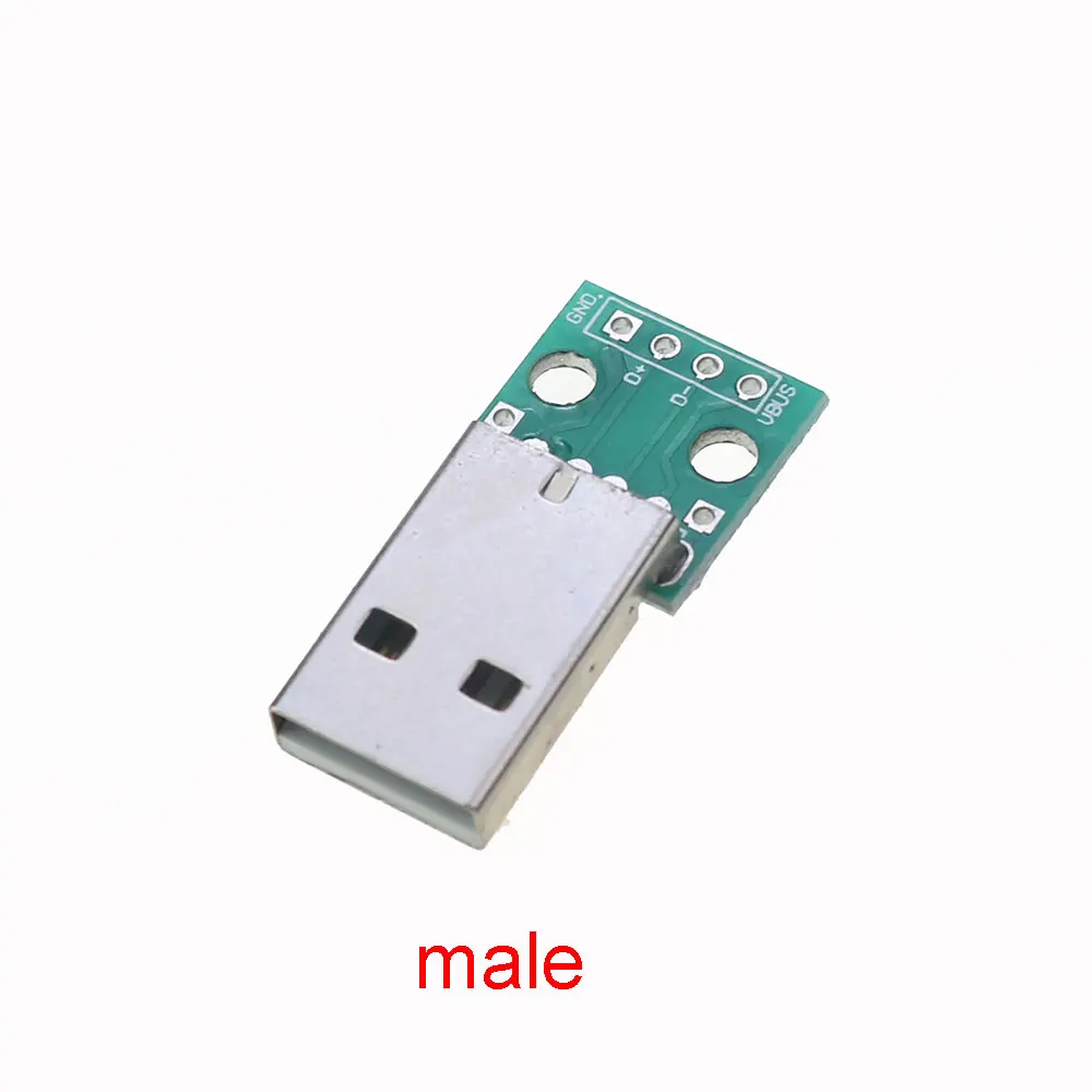 Cltgxdd 미니 USB-DIP PCB 컨버터 어댑터, 수 암 2.54mm 커넥터, B 타입-C USB 2.0 3.0 컨버터, 2 피스