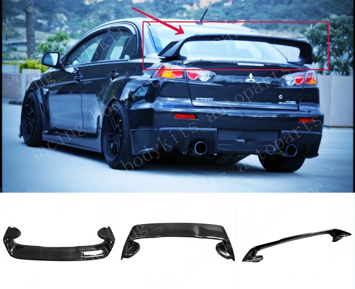 

For Mitsubishi EVO 10 X OE Rear Trunk GT Spoiler Wing Lip Carbon Fiber car BodyKits