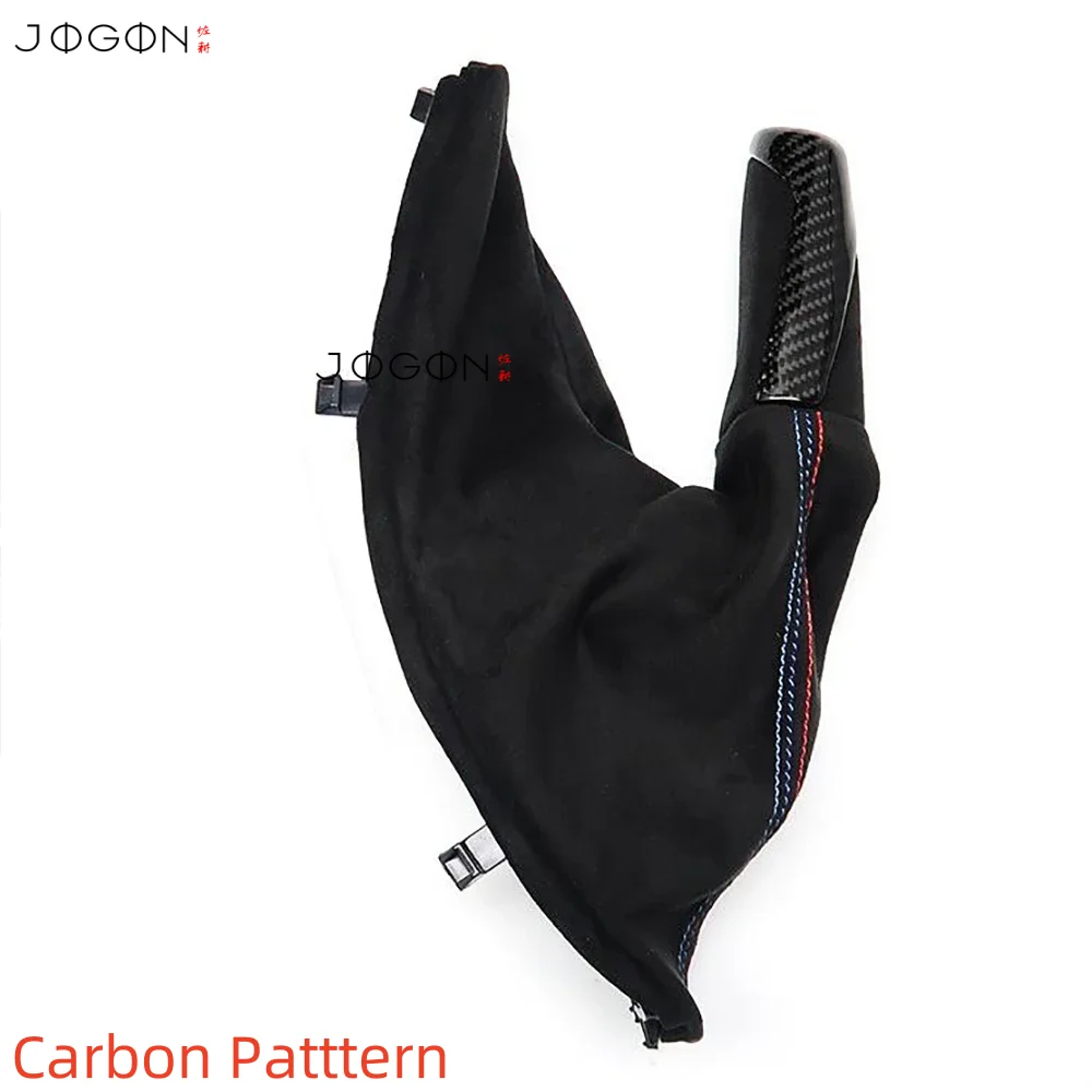 JOGON 100% Real Carbon Fiber Alcantara Car Interior Center Handle Brake Bar Trim For BMW 3 4 Series F30 F34 F82 F80 2012-2019