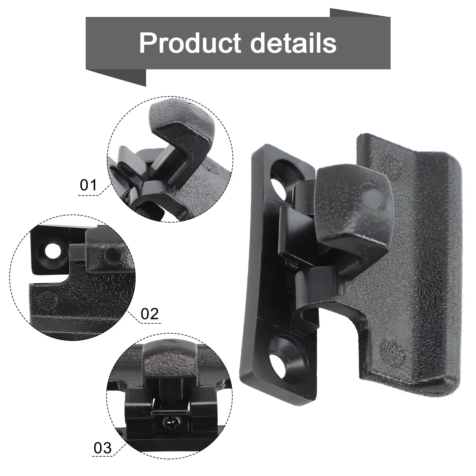 1PC Console Catch Latch Armrest Box Cover Upper Clip MR532555 For Pajero 2000 2001-2018 Plastic Black Car Accessories