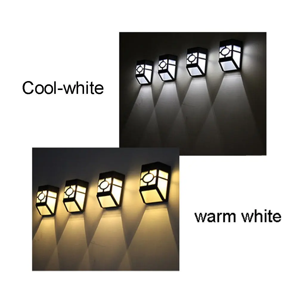 1PSC LED ضوء الاستشعار الاستشعار الحائط الإضاءة التلقائية الشمسية الجدار ضوء الشمس حديقة ضوء الشمسية الدرج الجدار الخفيفة