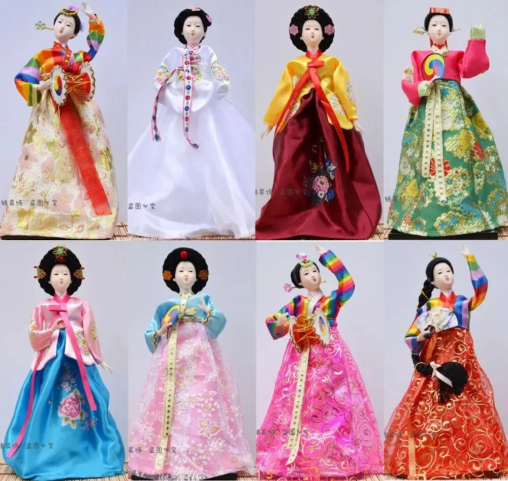 

Korean Folk Girl Hanbok Home Furnishing Wedding Gift 35CM Decoration