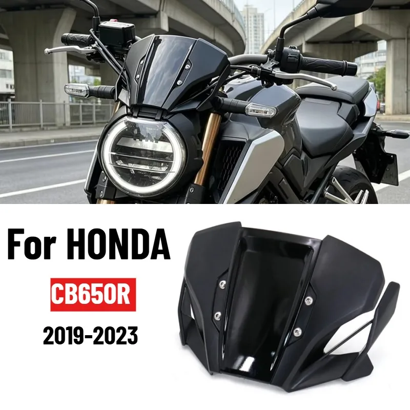 Front Windshield Windscreen For HONDA CB650R CB 650R 650 R 2019-2023 Motorcycle Visor Screen Sport Wind Deflector Accessories