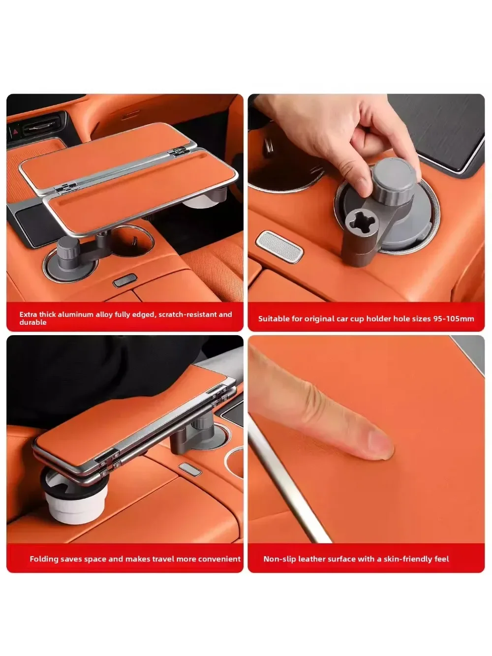 For Zeekr 9X/ 8X 2026 Car Suspended small desk board aluminum alloy version Foldable multifunctional office desk board Accessory