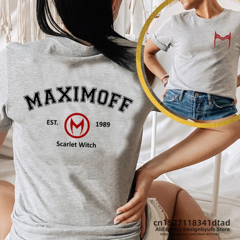 Wanda Maximoff 1989 T Shirt Women Graphic Scarlet Witch T Shirts Streetwear Summer  Casual Short Sleeve Women\'s Tops Tees