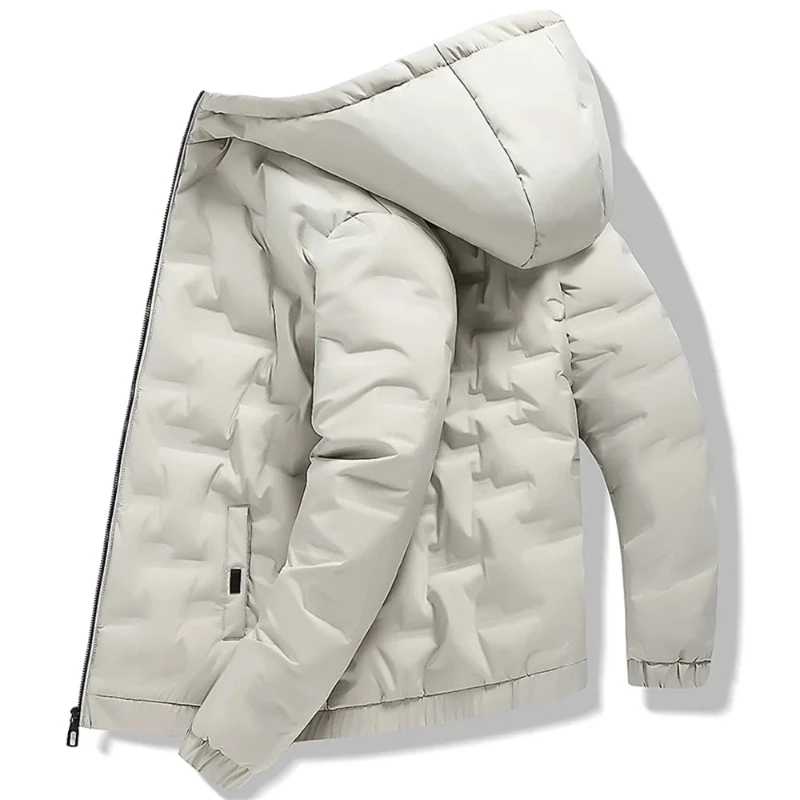 

Parkas Men's White Duck Down Jackets 2025 Autumn Winter Short White Duck Down Coat for Young Students Male Hooded Padded Coats