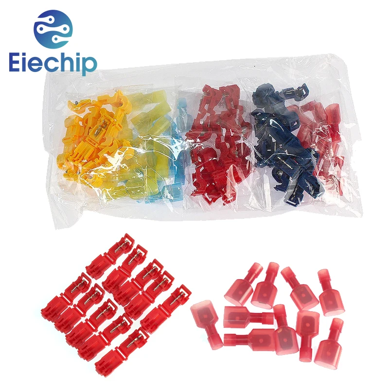 

60PCS Electrical Cable Connector T-Tap Connector Quick Snap Splice Lock Wire Terminal Crimp Wire Terminal Kit Electrónica