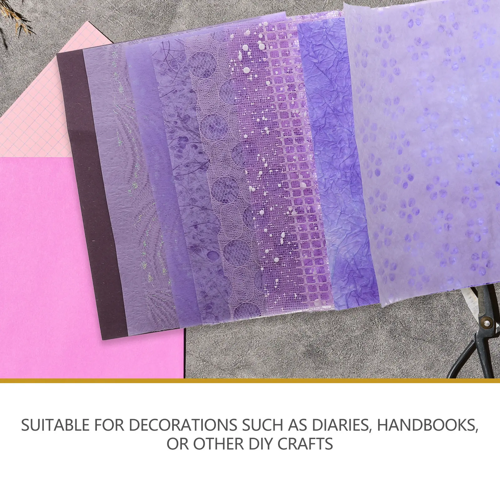 10Sheets Textured Scrapbook Paper Vintage Aesthetic Background Material for DIY Greeting Cards Scrapbooking Notebook Decoration