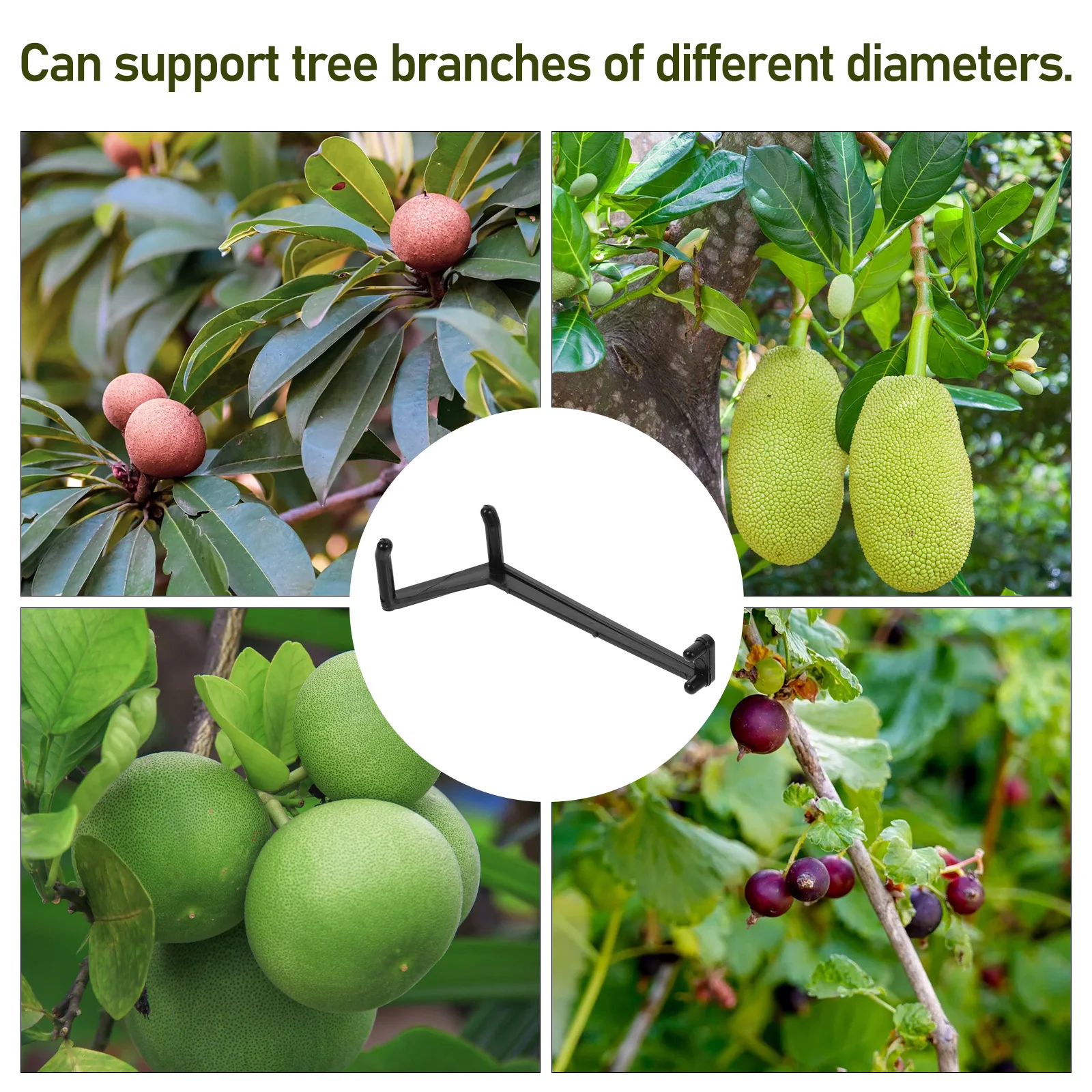 

10pcs Tree Branch Spreader Plant Bending Clamps Durable Shaping Tools Fruit Trees Gardening Accessories PE Material Black Color