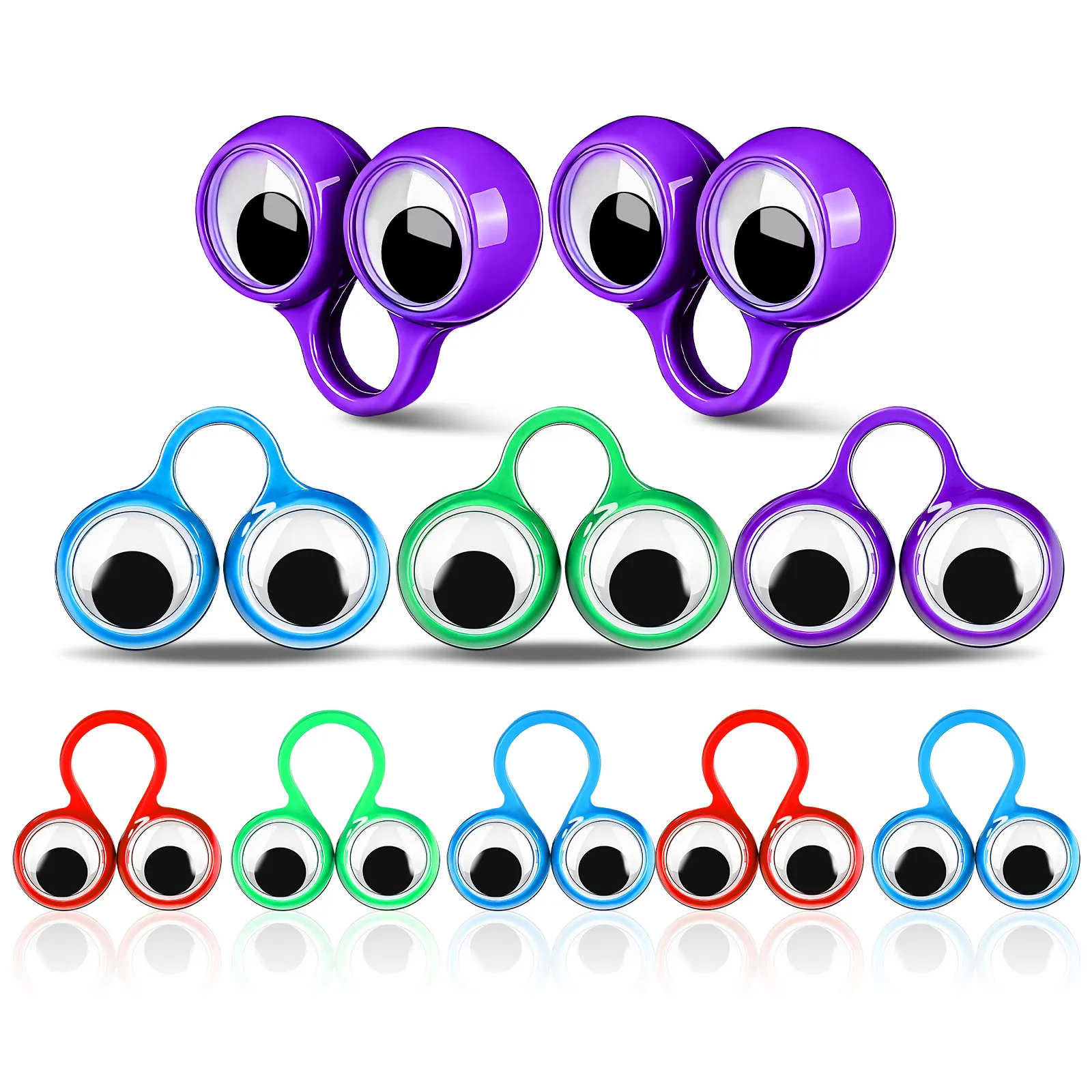 

10Pcs Eyeball Finger Rings Creative Kids Playthings Finger Plaything Interactive Educational Learning Party Favor