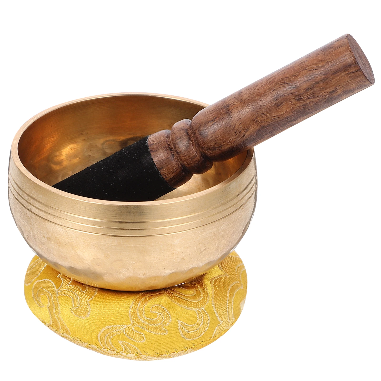 

Tibetan Singing Bowl Copper Wood Crafted Safe Durable Resonance Relax Stress Relief Yoga Meditation Therapy Chanting Decor