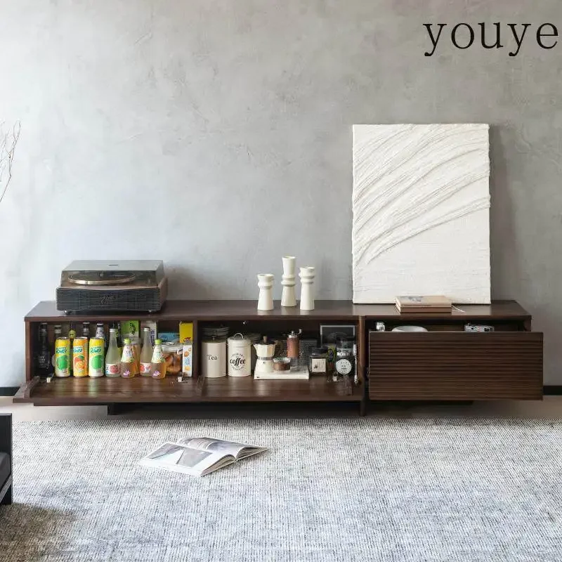 

X32 North American Black Walnut Solid Wood TV Cabinet, Personalized And Creative, Nordic Simple Modern Audio-visual Cabinet