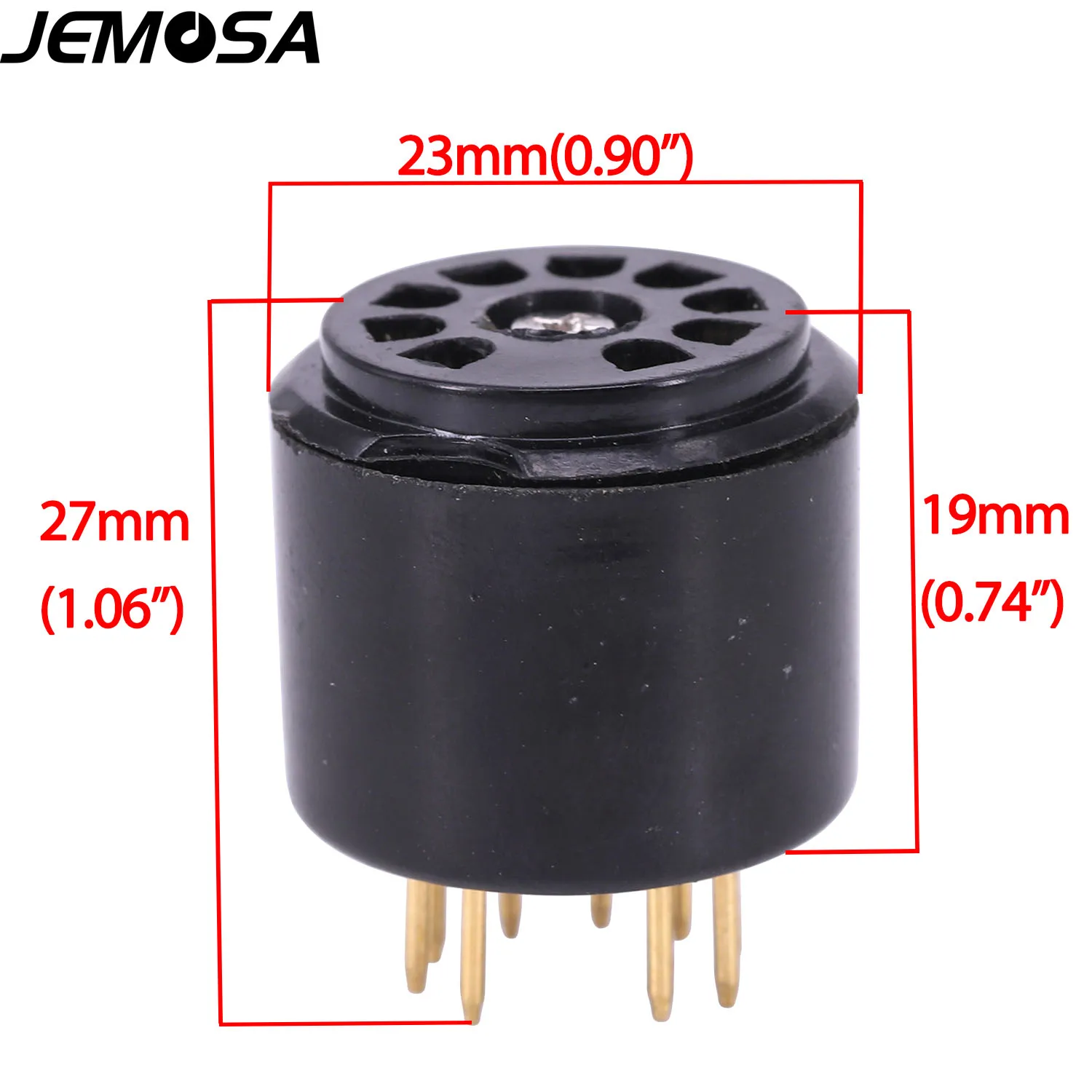 10PCS 베이클라이트 9Pin 튜브 소켓 테스트 보호기 6DJ8 12AX7 ECC83 12AU7 ECC82 EF86 6922 5670 오디오 증폭기 HIFI