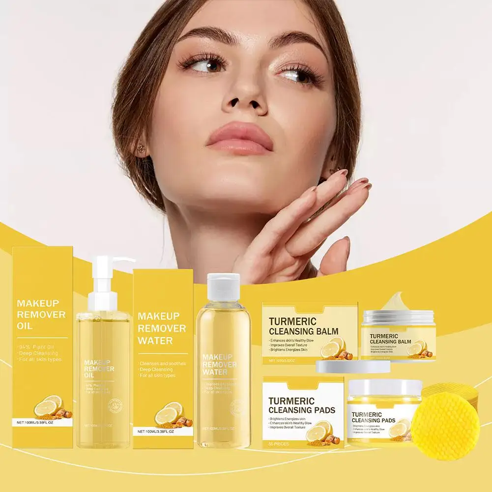 Ginger Lemon Makeup Remover Kurkumowe płatki oczyszczające Ginger Lemon Odświeżające, ciasne urządzenie do demakijażu i czyste, delikatne, nie Z6E4