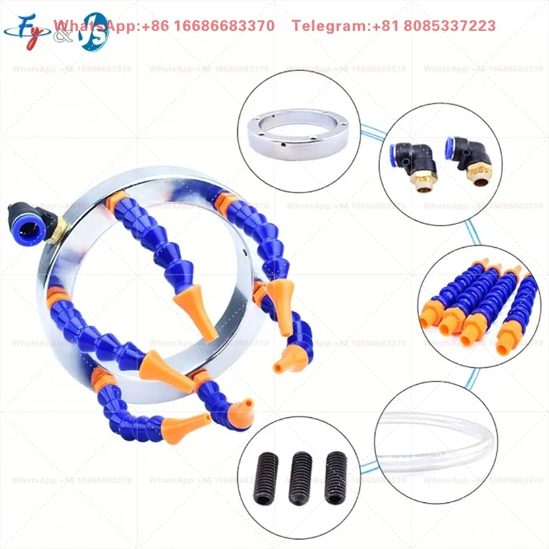 2026Cooling Water Ring Nozzle For CNC Machine Tool Stainless Steel Universal Adjustable Coolant Pipe Cooling Tube Spindle Cooler