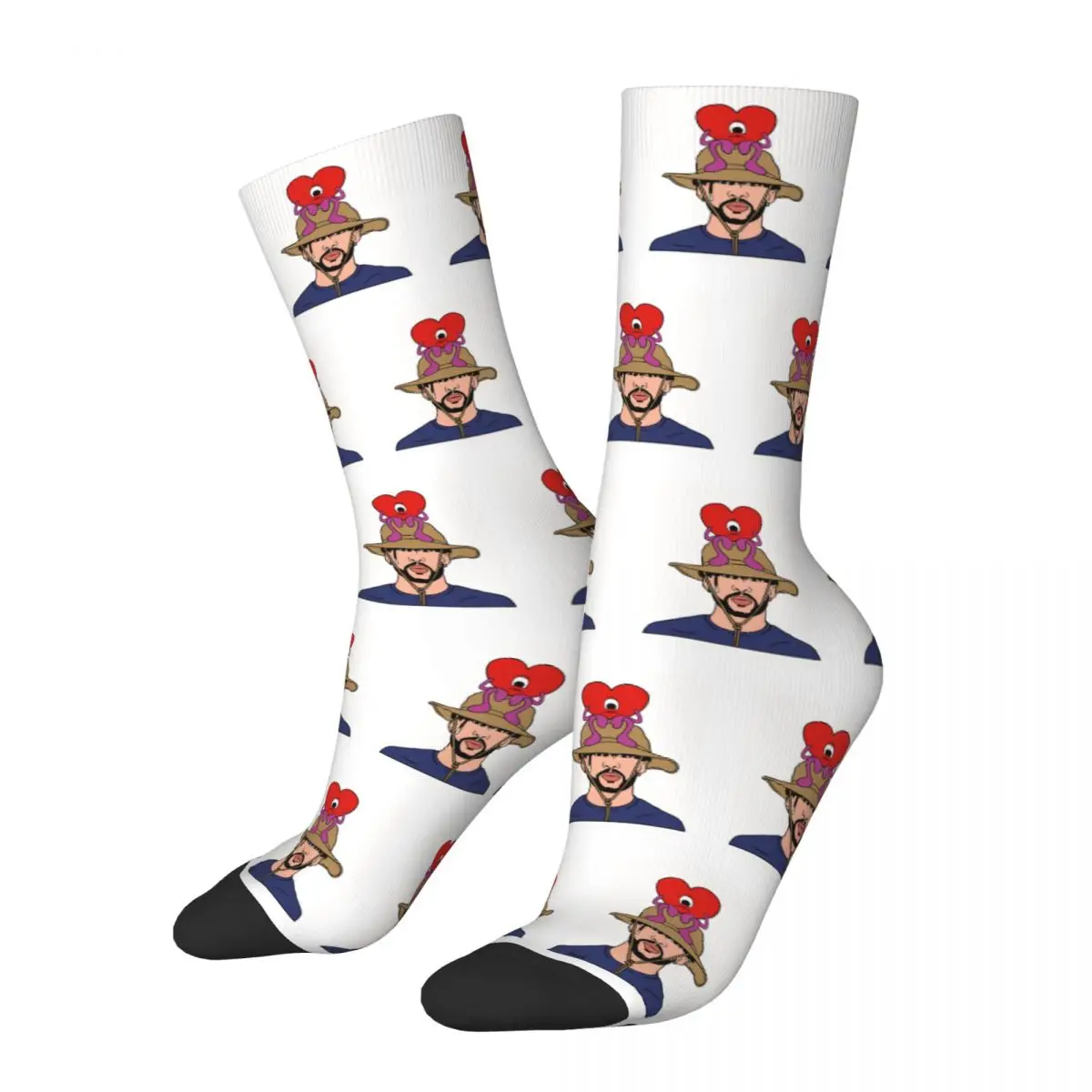 

Cool Bad Bunny Football Socks Polyester Long Socks for Unisex Breathable