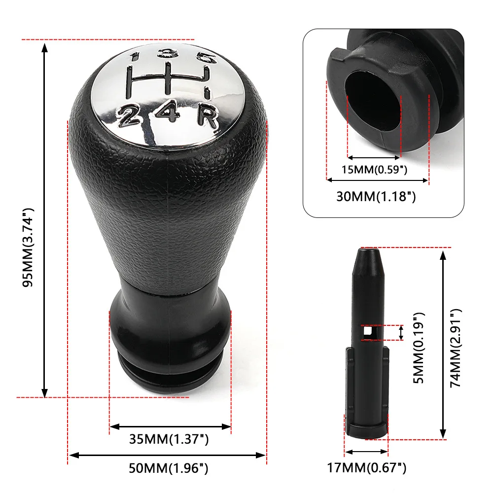 5 Speed Car Gear Shift Knob Stick Manual Shift Lever Fit for Citroen Saxo C2 C3 for Peugeot 106 107 205 206 207 306 307 308 405