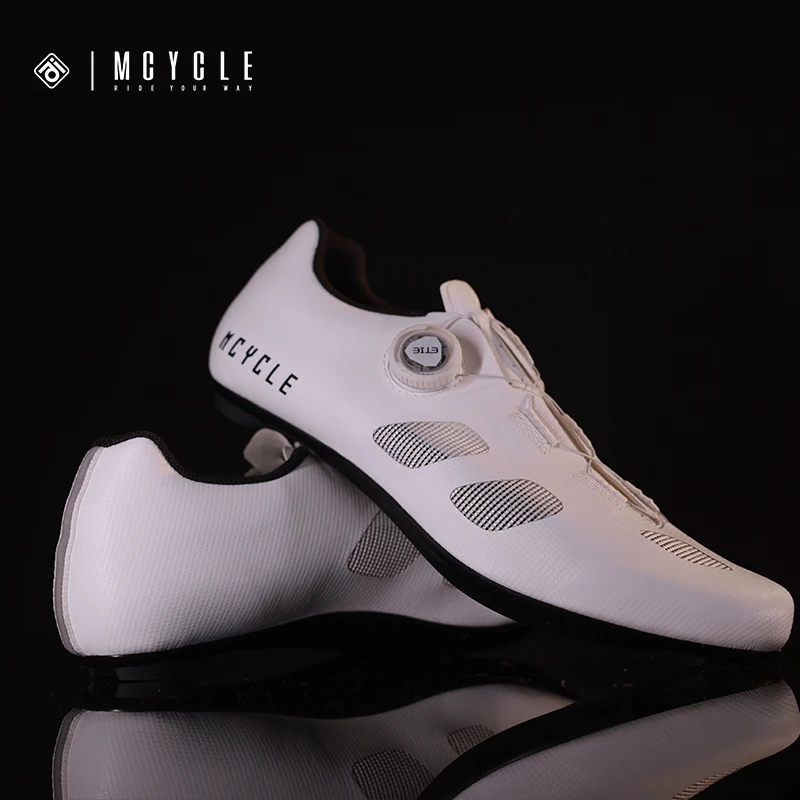 Mcycle New Arrival Sport Cycling Shoes Men Professional Riding Shoes Athletic Biking Shoes Reflective Road Bike Lock Shoes