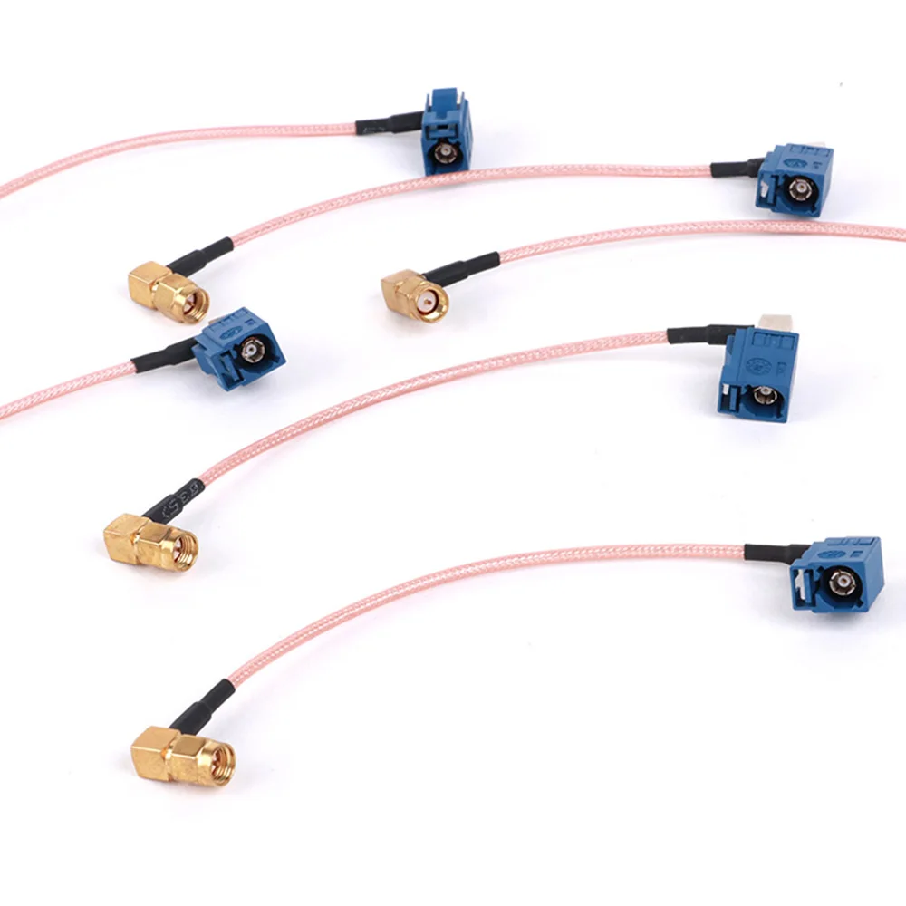 1PC Blue Fakra C Male to SMA Male Right Angle Plug RF Coaxial RG316 Pigtail Car Navigation GPS Antenna Adapter Extension Cable image 6