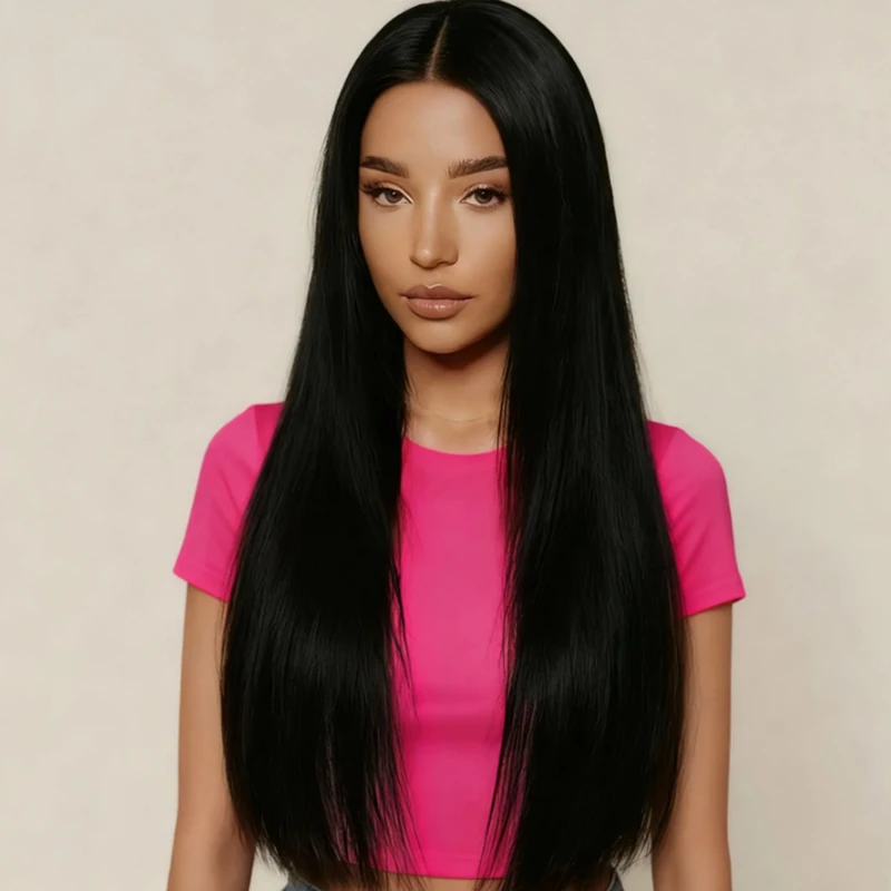 

Черный парик из синтетического волокна 28 дюймов, танцевальная вечеринка, музыкальный фестиваль, карнавал, специальный дизайн высокой плотности, пушистый и гладкий