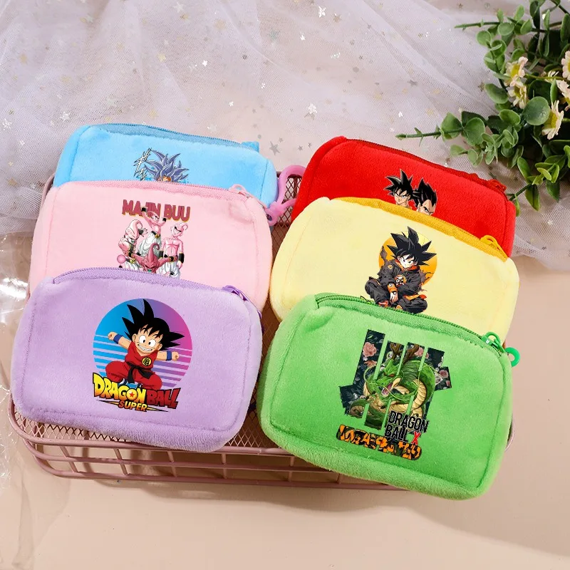 

Dragon Ball Z Mini Purses Cartoon Anime Pattern Printed Wallet Boys Girls Cute Square Wallets Women Men Portable Coin Pouch Gift