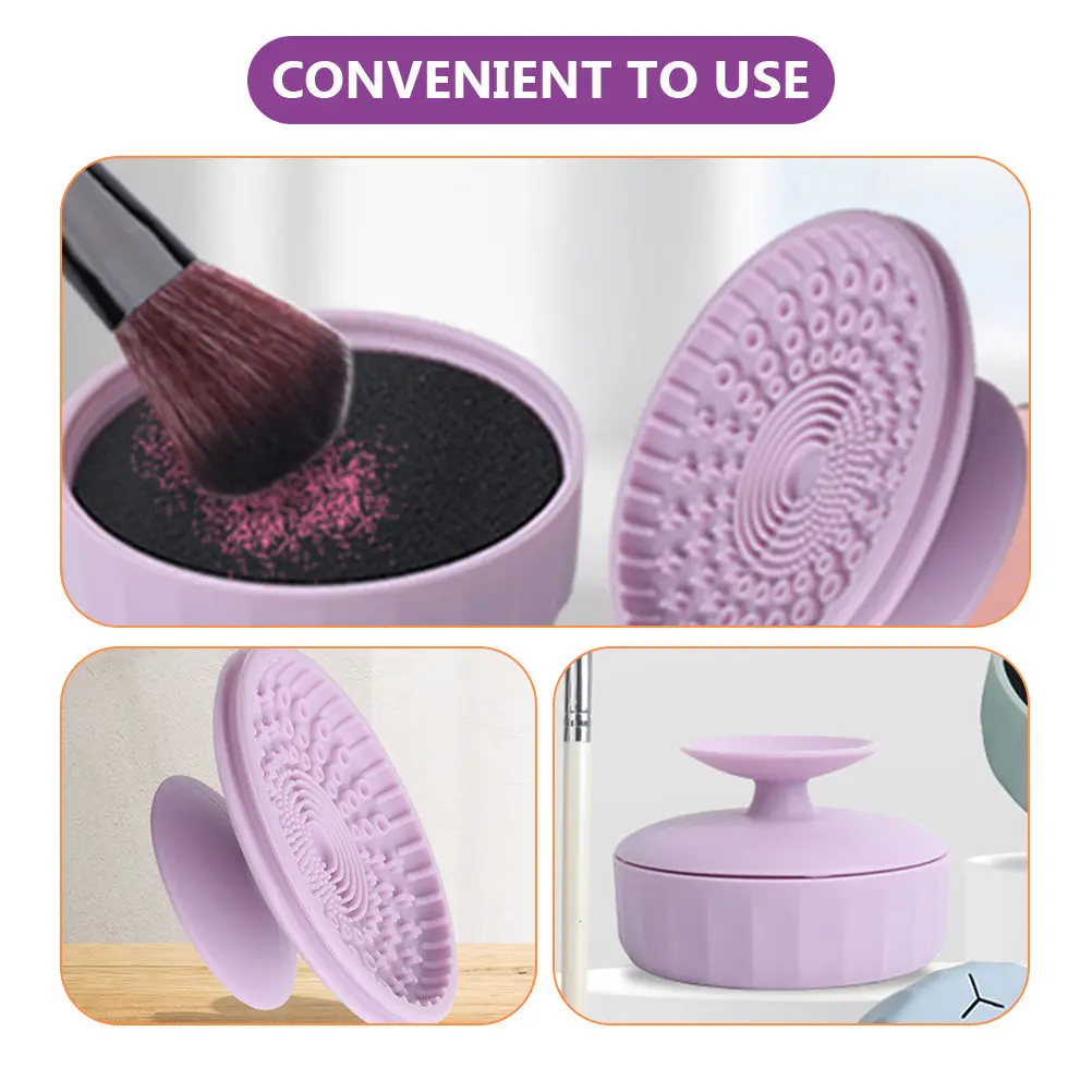 Silicone Makeup Brush Cleaner Box – Dual-Side Fast Cleaning Tool for Dirt & Oil Removal, Ideal Gift for Women