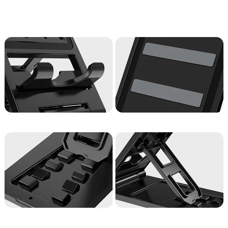 1pc Cell Phone Stand Angle Adjustable Cell Phone Holder With Silicon Pad Foldable Mobile Phone Tablet Stand