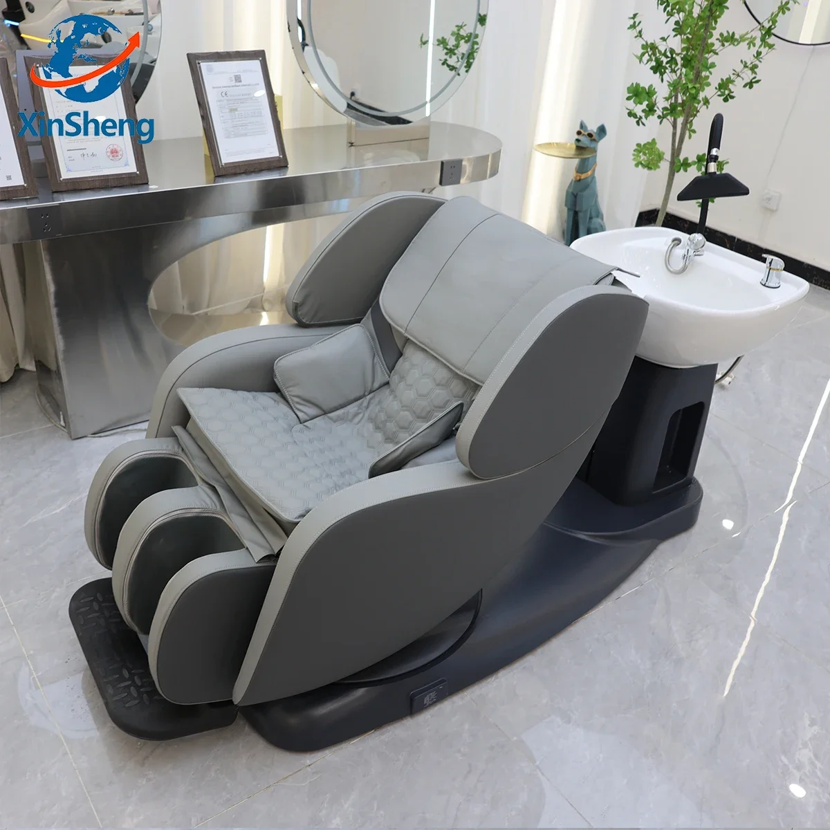 XinSheng Professional Rotating Shampoo Chair Hair Head SPA Chairs Headspa Salon Furniture Barber Chair Shampoo Bed Barber Beds