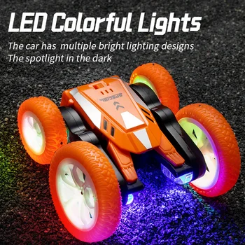 2.4G remote control vehicle 360° rotation double-sided driving 4WD RC car drift stunt car TPR tire play time 20 minutes