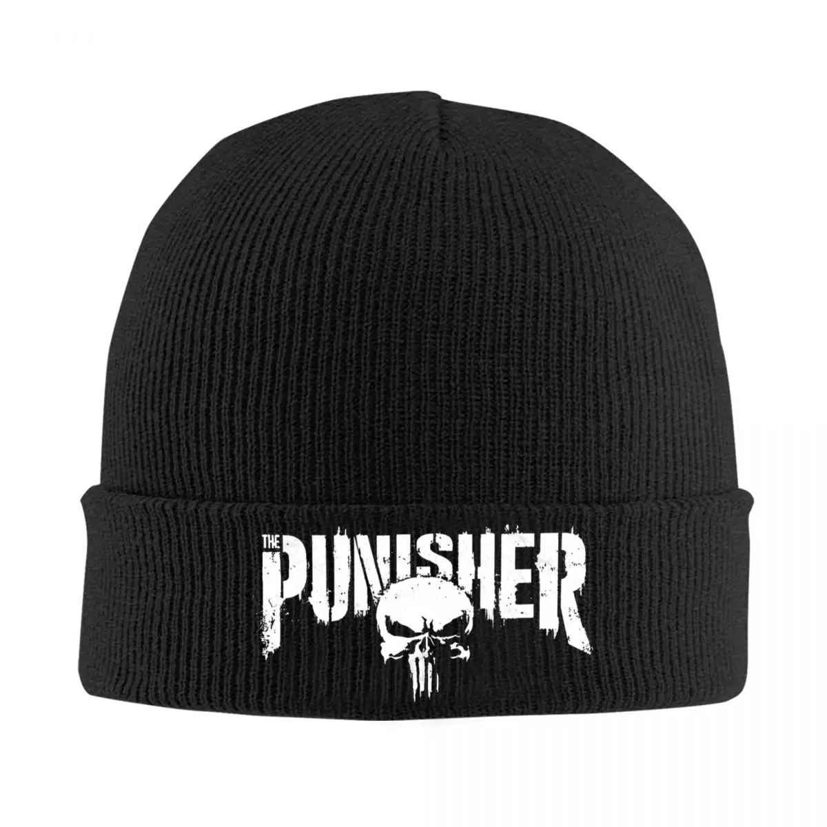 Punisher Logo Bonnet Hats Beanie Hats Design Knitted Hat Winter Vintage Unisex Adult Outdoor Sport Warm Soft Cap