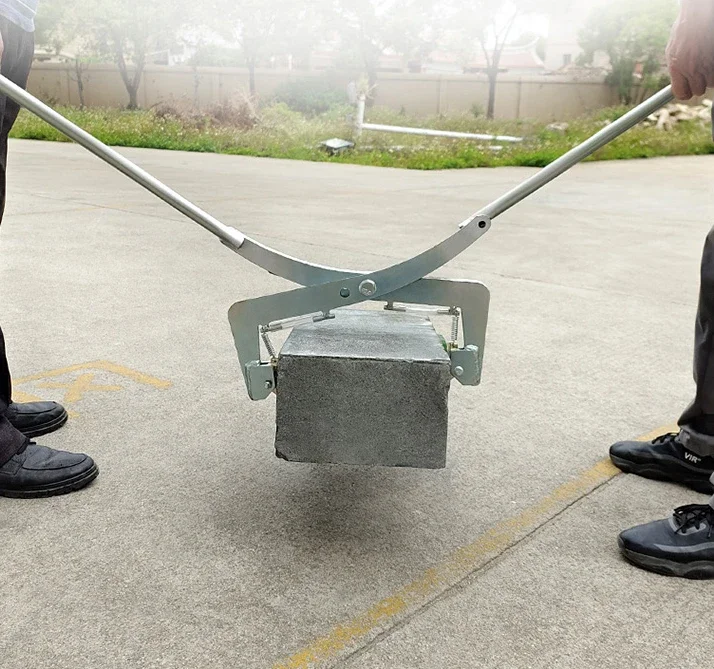 

Curb stone clamp Double hand lift clamp Curb side Handling labor saving tool